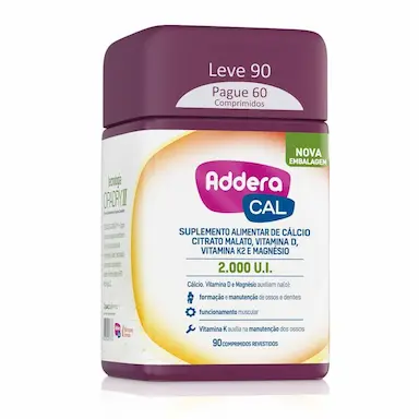 Cálcio MDK Addera CAL 2000UI 90 comprimidos
