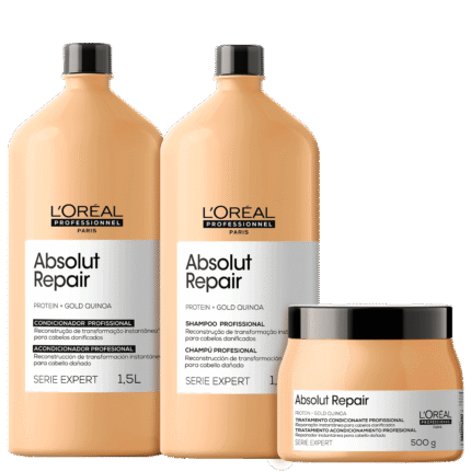 Kit L'Oréal Professionnel Serie Expert Absolut Repair Gold Quinoa + Protein Salon Trio (3 Produtos)